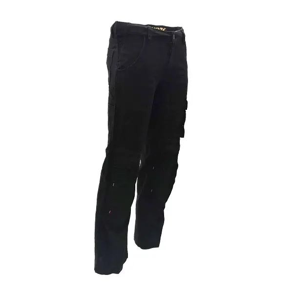 Amsal Inc. - Task stretch work pants with knee pocket  black TK-E8150_side.webp