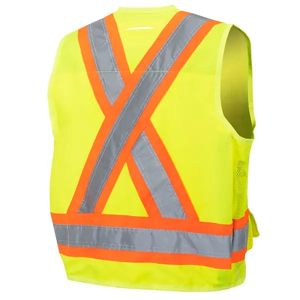 Amsal Inc. - Pioneer Hi-Viz surveyors safety vest yellow V1010140_back.webp