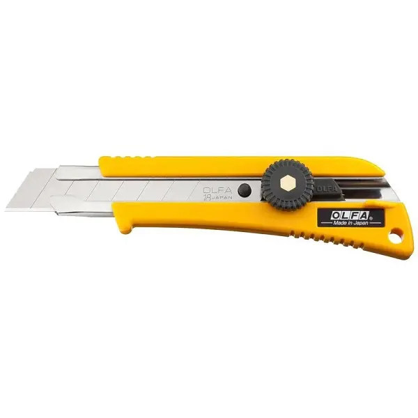 Amsal Inc. - Olfa 18mm L-1 ratchet-wheel lock utility knife with rubber inset 5004_1.webp