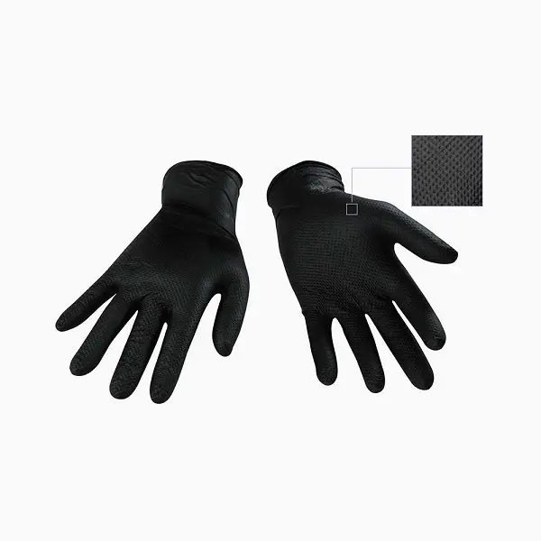 Amsal Inc - Wipeco textured nitrile 6 mil black disposable glove DNT106_1.webp