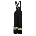 Amsal Inc. - Ganka 600 denier Endura waterproof overalls with reflective stripes black 87-R-99-2-REF-NB_back.webp