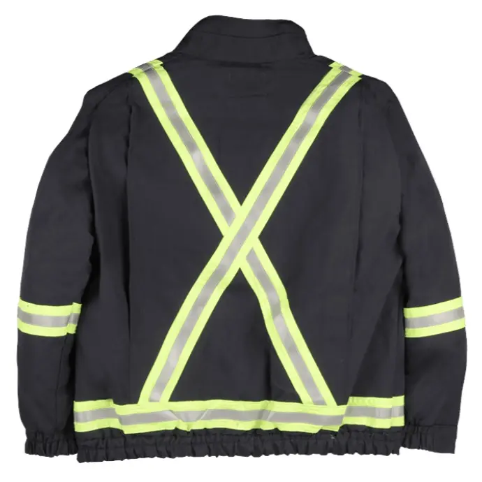 Amsal Inc. - Big Bill unlined FR jacket with reflective stripes L495US9_back.webp