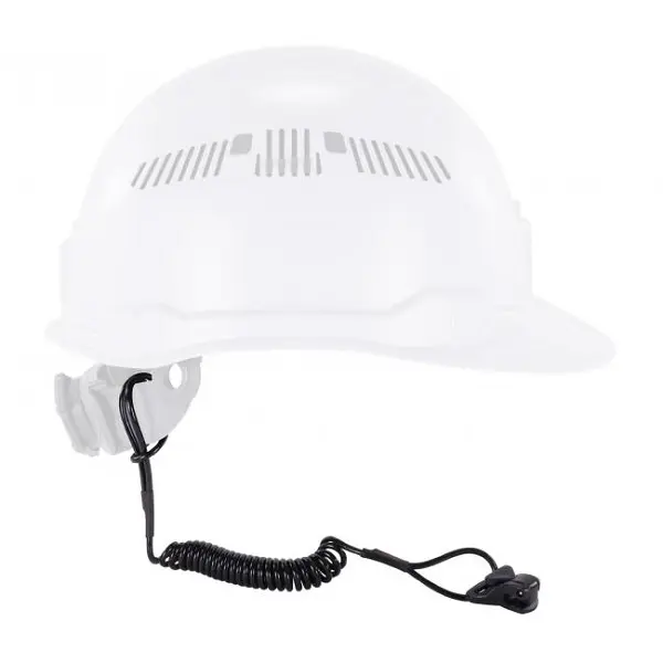 Amsal Inc - Ergodyne Squids 3158 coiled hard hat lanyard black 19158_1.webp