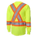 Amsal Inc. - Jackfield long sleeve t-shirt with stripes hv yellow 10-665RL_back.webp