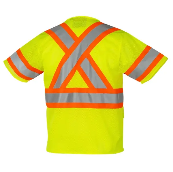 Amsal Inc. - Pioneer hi-vis mesh short-sleeved safety vest V1023960_back.webp