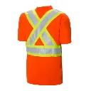 Amsal Inc - Short sleeve cotton traffic t-shirt TT1-Orange Back.webp