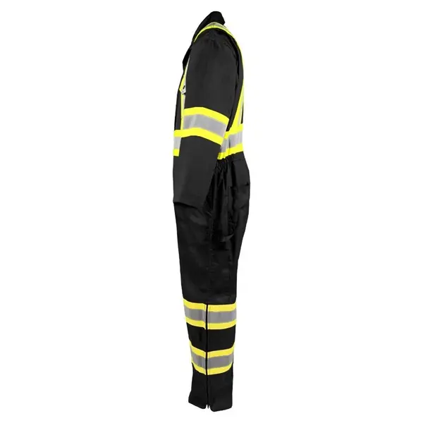 Amsal Inc - BBH Terra unlined coverall with reflective stripe black 116581BK_left side.webp