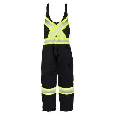Amsal Inc - BBH Terra lined canvas overall with reflective stripe black 116569BK_back.webp