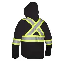 Amsal Inc - Forcefield softshell jacket with reflective stripes 023-EN148 black_back.webp