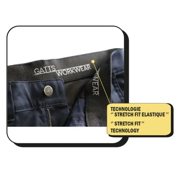 Amsal Inc - Gatts stretch pants with kneepad pockets 778EX-PAD_stretch fit.webp