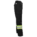Amsal Inc - Gatts cargo pant flexible waist with reflective stripes black MRB-011X4_side.webp