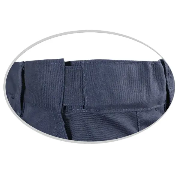 Amsal Inc - Gatts cargo pant flexible waist with reflective stripes navy MRB-011X4_flexible waist.webp