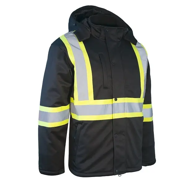 Forcefield softshell winter jacket with reflective stripe
