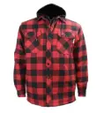 Chemise flanelle doublée avec capuchon Gatts