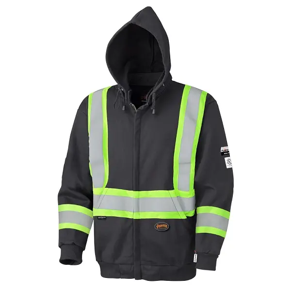 Pioneer FR hi-vis zip-style safety hoodie