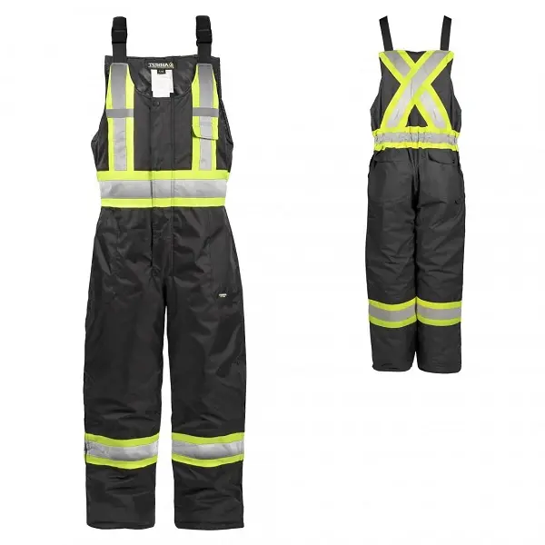 Terra lined bib overall with reflective stripe