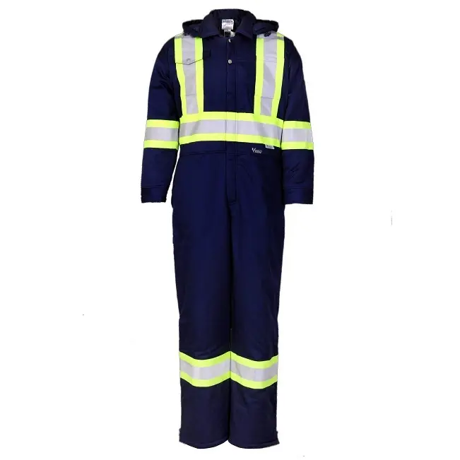 Viking insulated coveralls with reflective stripes