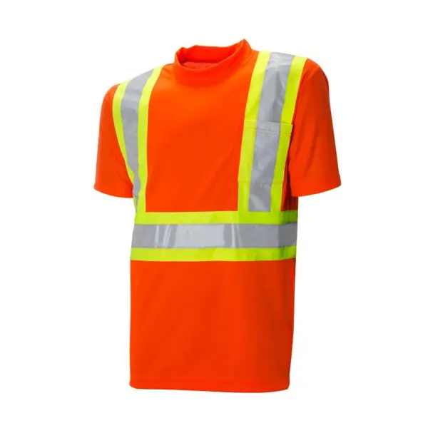 Short Sleeve Polyester  T-Shirt, 4″ Refl. Tape Ground Force