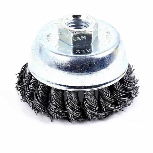 Tooltech knotted wire cup brush 3" x 5/8"