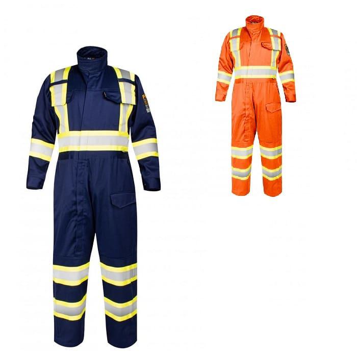 Holmes workwear FR welder coverall with reflective stripes