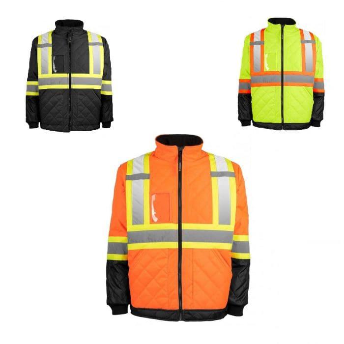 Terra freezer jacket with reflective stripes