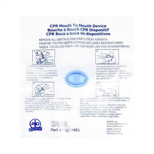 CPR faceshield with 1 way valve, single use