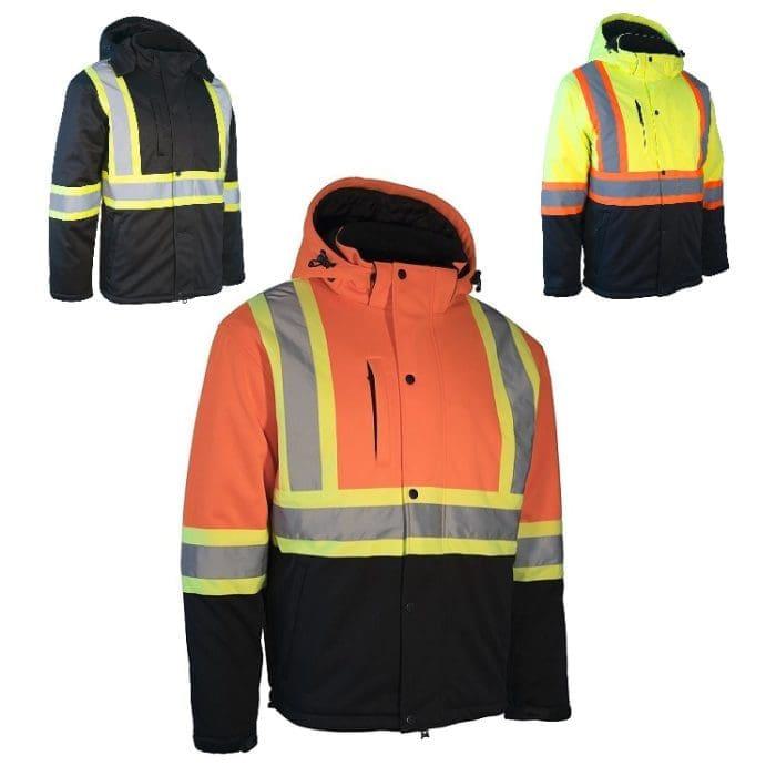 Forcefield softshell winter jacket with reflective stripe