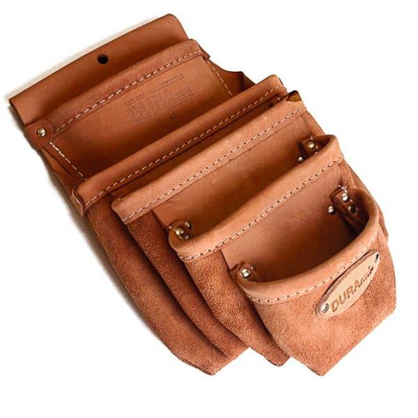 Duracuir pouch with 5 pockets