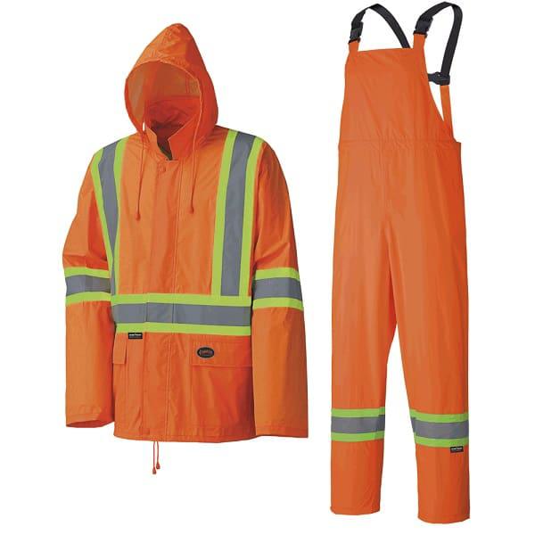 Pioneer waterproof lightweight safety rainsuit
