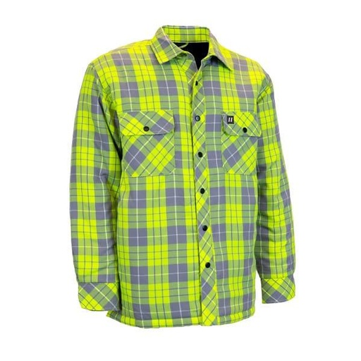 [forcefield-plaid-quilted-flannel-shirt-jacket] Forcefield plaid quilted flannel shirt jacket