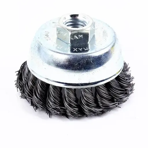 [50/733365] Tooltech knotted wire cup brush 3" x 5/8"