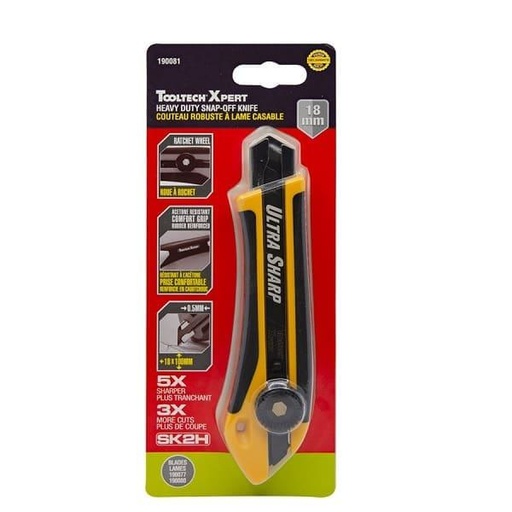 [tooltech-18mm-ratchet-wheel-lock-utility-knife] Tooltech 18mm ratchet-wheel lock utility knife