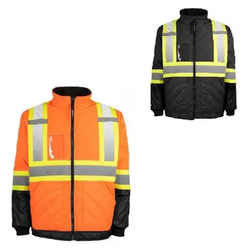 Terra freezer jacket with reflective stripes