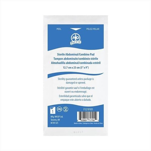 [sterile-abdominal-combine-pad-12-7-x-23cm] Sterile abdominal/combine pad 12.7 x 23cm