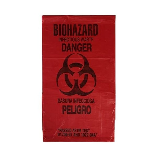[bio-hazard-red-bag-60-x-60cm] Bio-hazard red bag 60 x 60cm