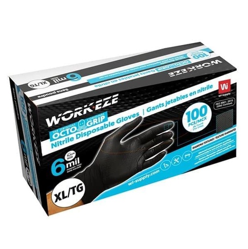 [textured-nitrile-6-mil-black-disposable-glove] Textured nitrile 6 mil black disposable glove