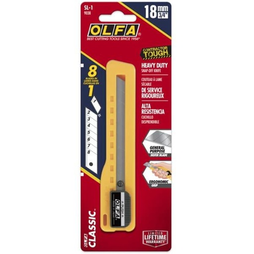 [olfa-18mm-sl-1-basic-slide-lock-utility-knife] Olfa 18mm SL-1 basic slide-lock utility knife