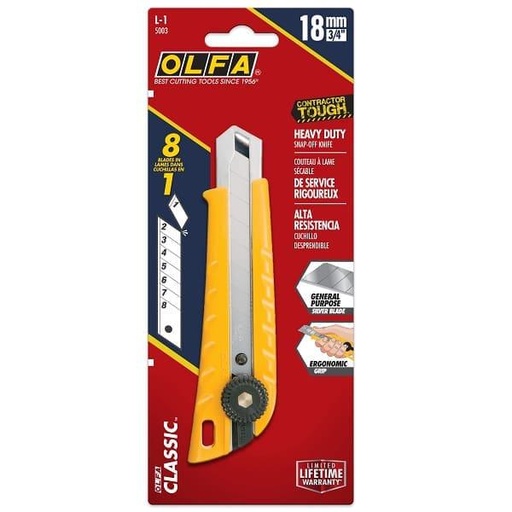 [olfa-18mm-l-1-ratchet-wheel-lock-utility-knife] Olfa 18mm L-1 ratchet-wheel lock utility knife