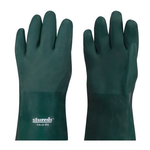 [sturrdi-12-pvc-glove-flannel-lined-double-dipped] Sturrdi 12" PVC glove flannel lined, double dipped