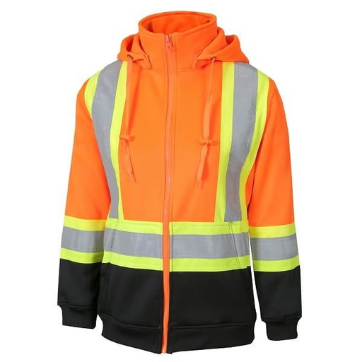[jackfield-hooded-polar-fleece-sweatshirt-with-reflective-stripes-for-women] Jackfield hooded polar fleece sweatshirt with reflective stripes for women