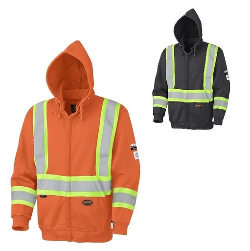 [pioneer-fr-hi-vis-zip-style-safety-hoodie] Pioneer FR hi-vis zip-style safety hoodie