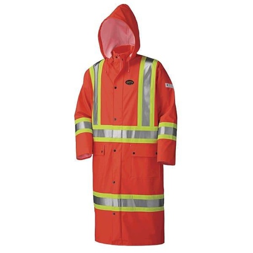 [pioneer-fr-waterproof-safety-long-coat-pu-stretch] Pioneer FR waterproof safety long coat PU stretch