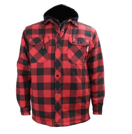 [gatts-flanel-lined-shirt-with-hood] Gatts flanel lined shirt with hood