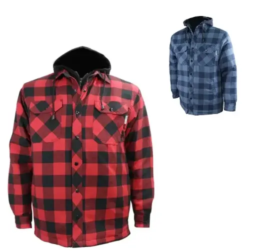 Chemise flanelle doublée avec capuchon Gatts