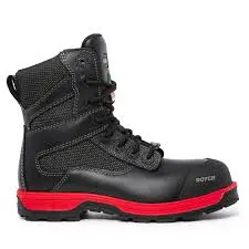 Royer Safety Boot with Red Sole, Black, 8", Size:6